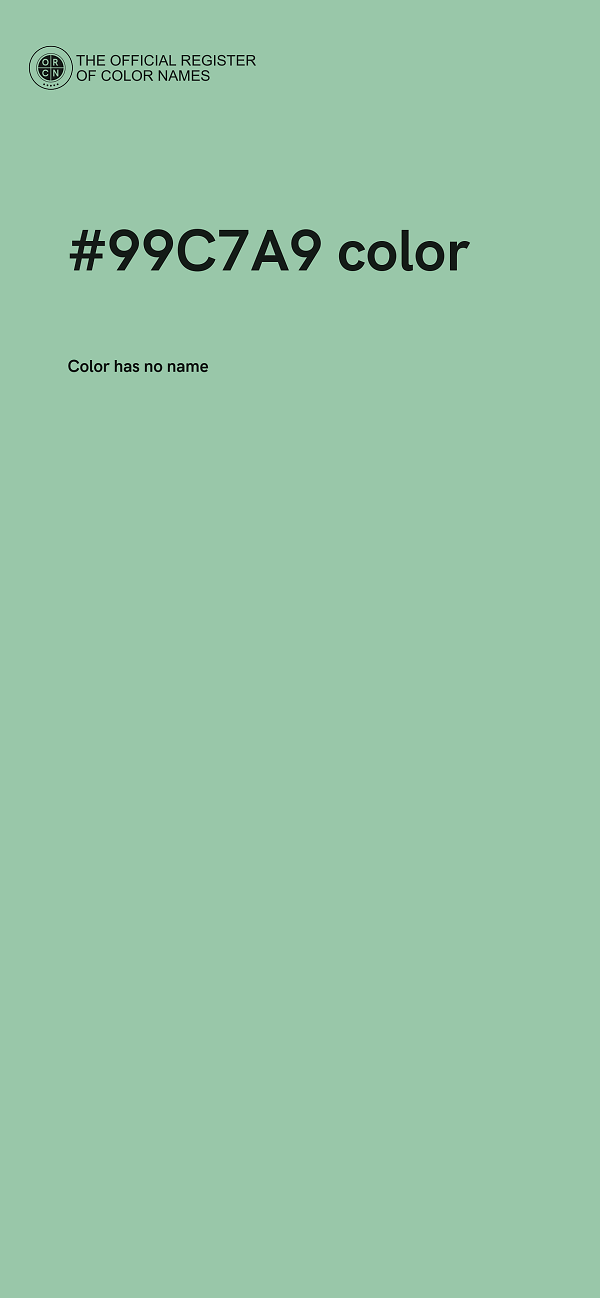 #99C7A9 color image