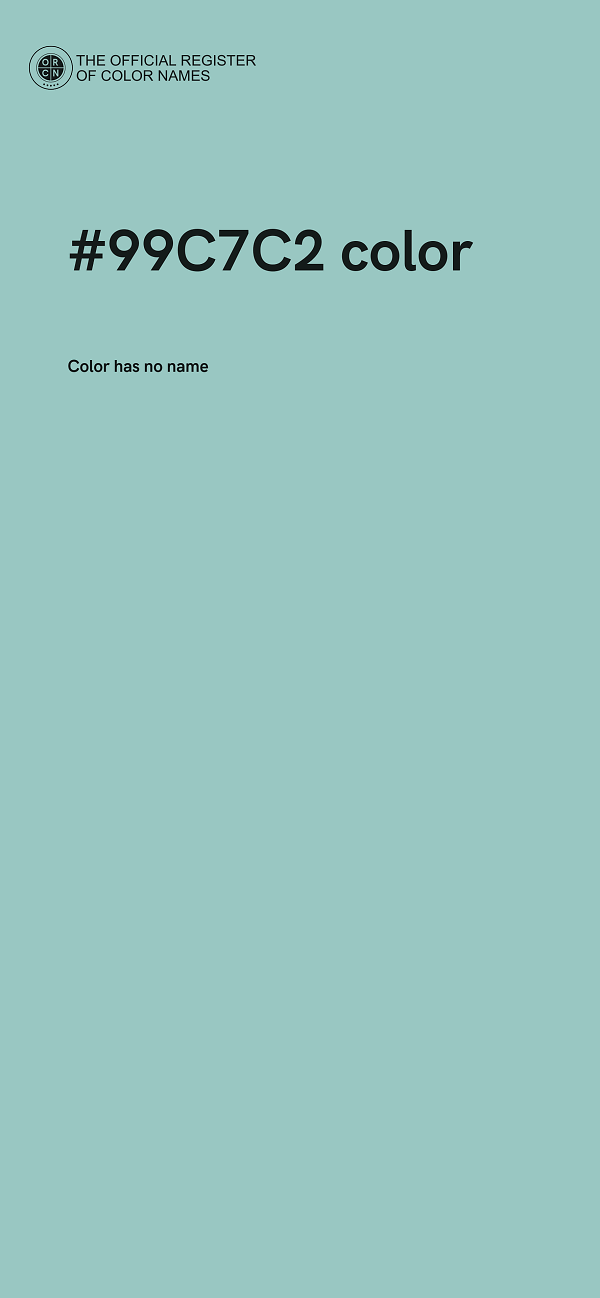 #99C7C2 color image