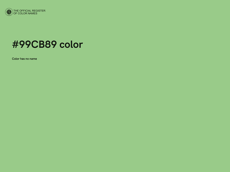 #99CB89 color image