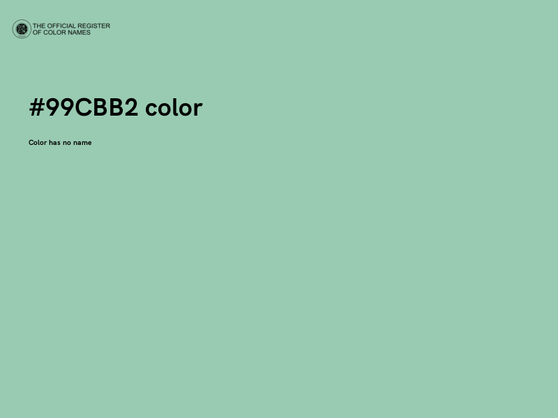 #99CBB2 color image