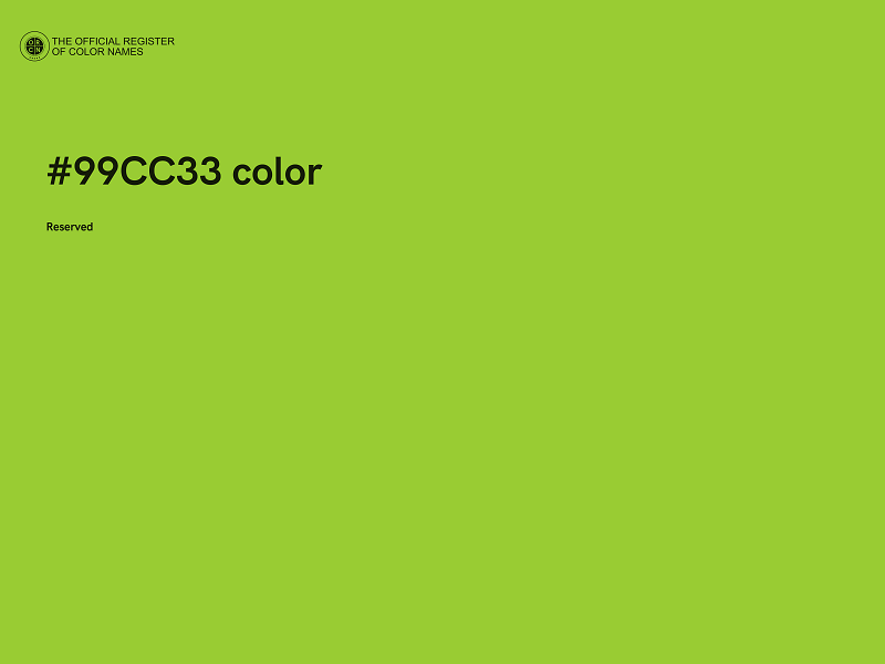 #99CC33 color image