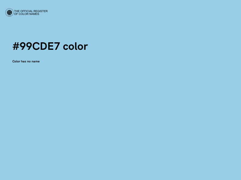 #99CDE7 color image