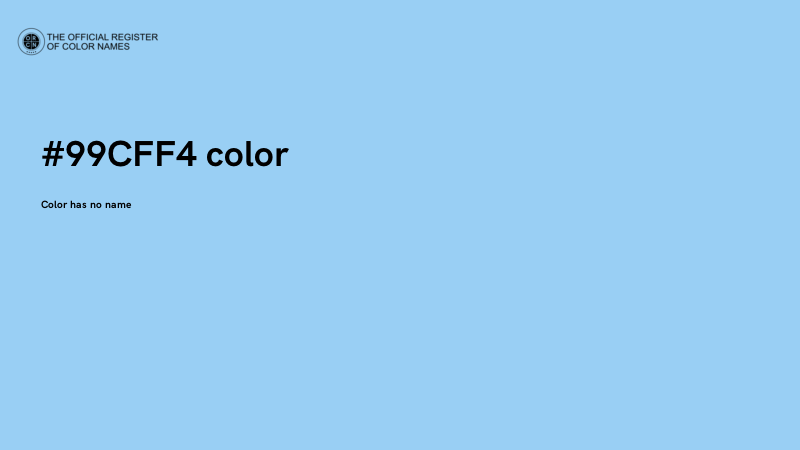 #99CFF4 color image