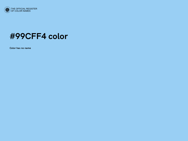 #99CFF4 color image