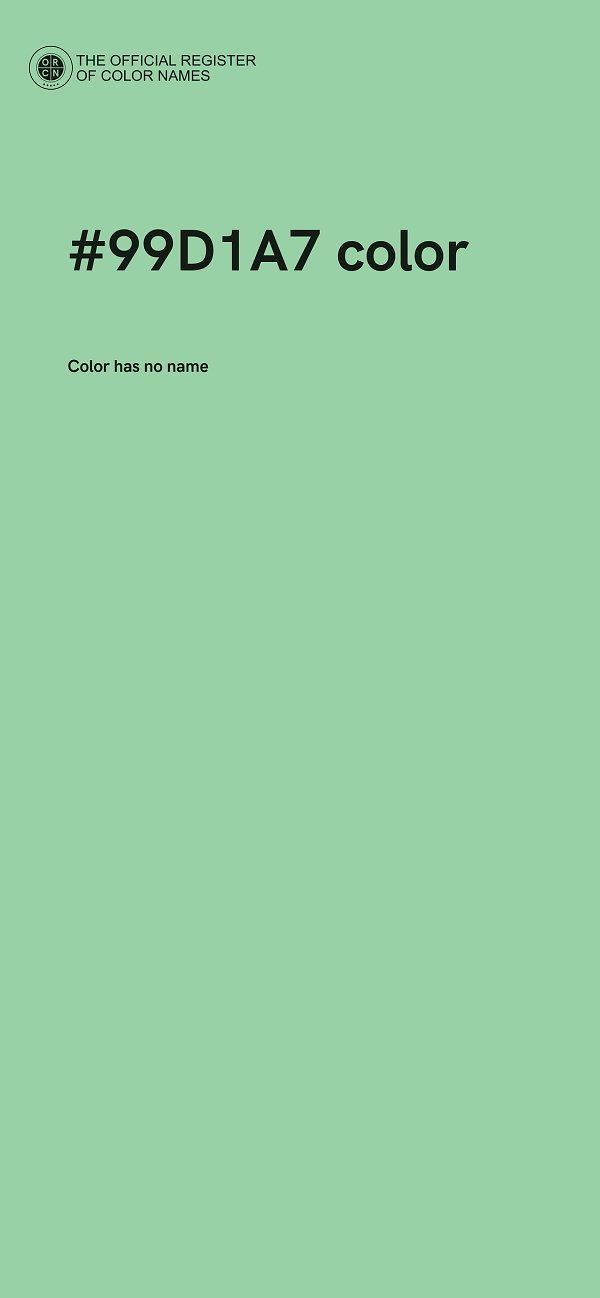 #99D1A7 color image