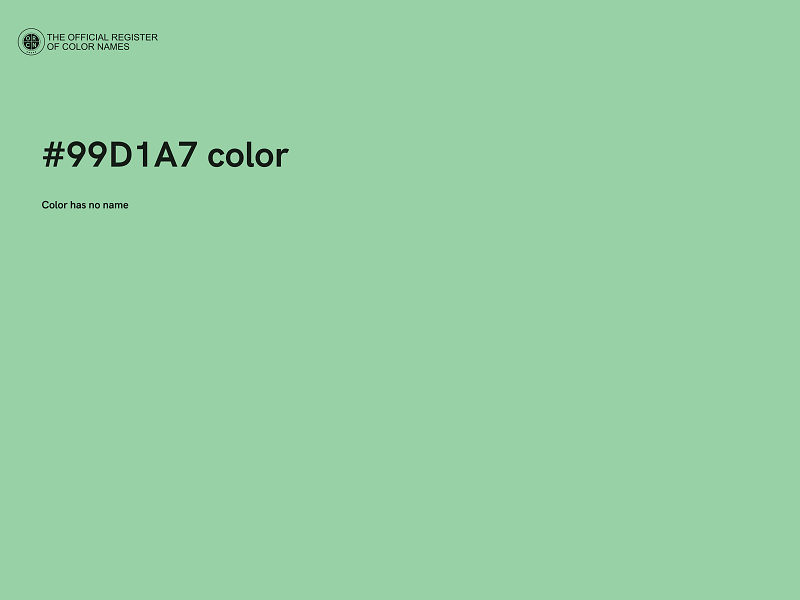 #99D1A7 color image