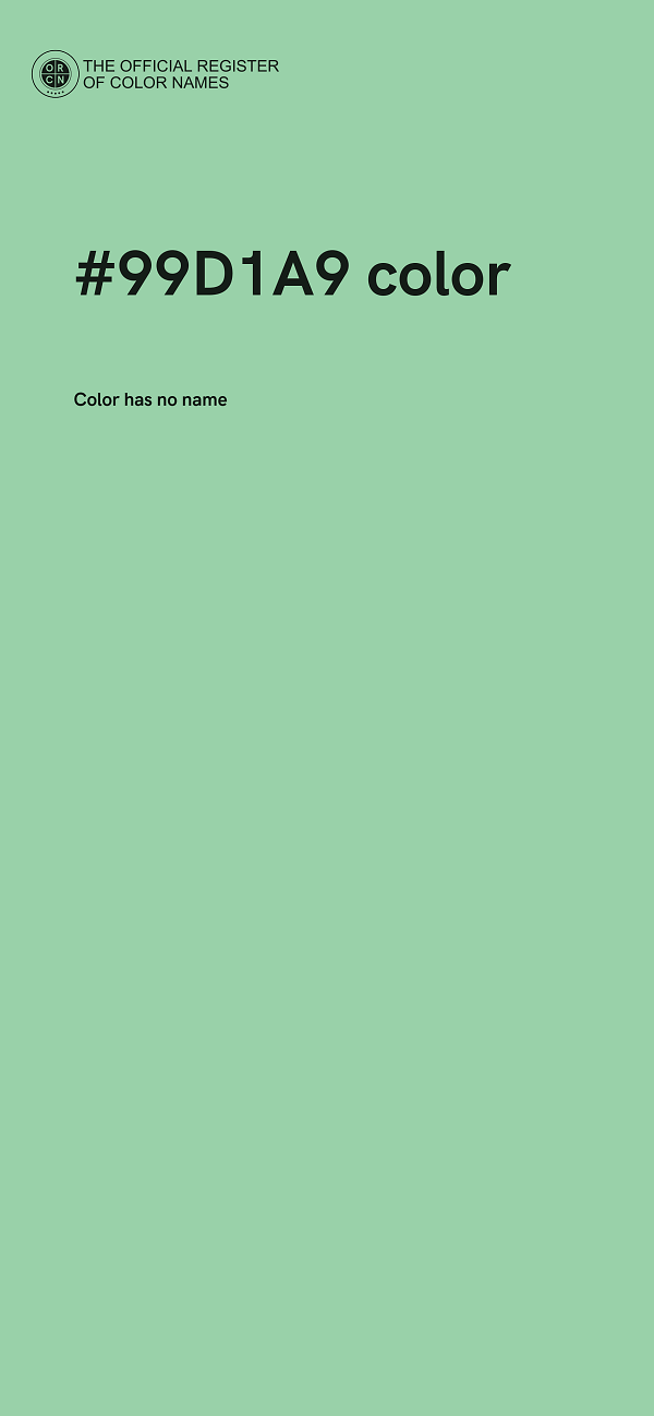 #99D1A9 color image