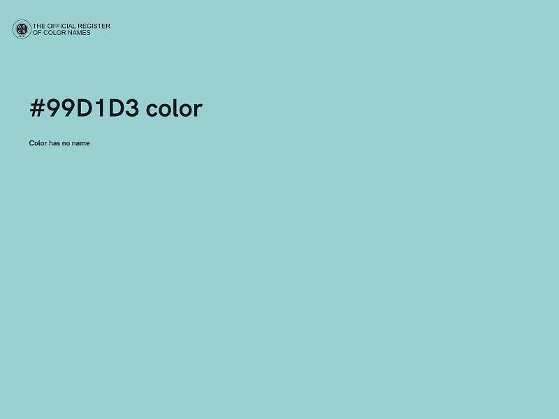 #99D1D3 color image