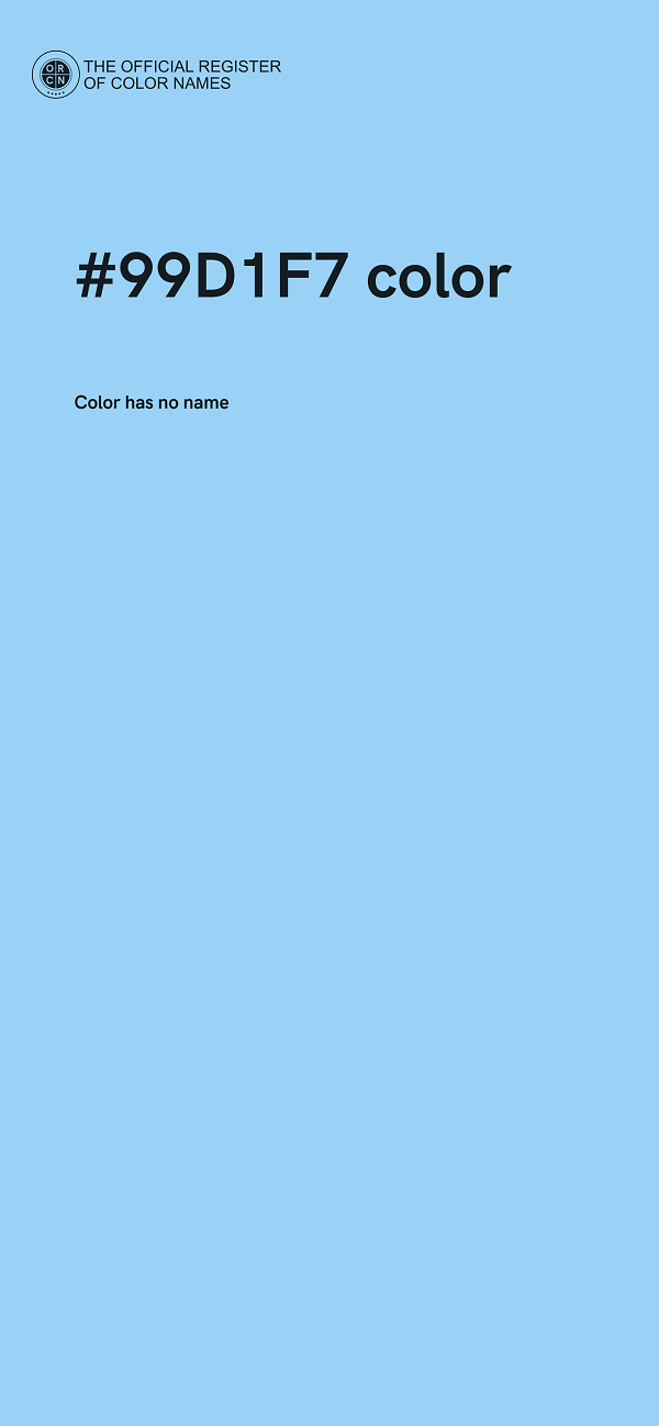 #99D1F7 color image