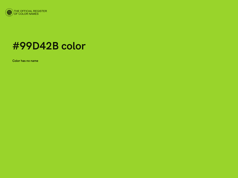 #99D42B color image