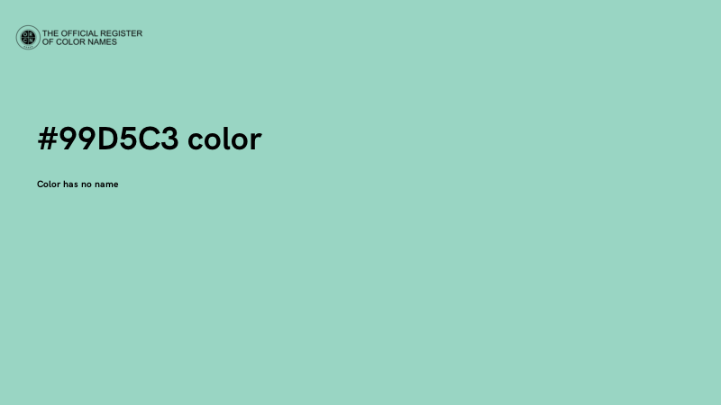 #99D5C3 color image