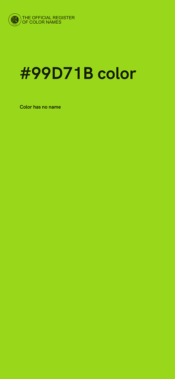 #99D71B color image