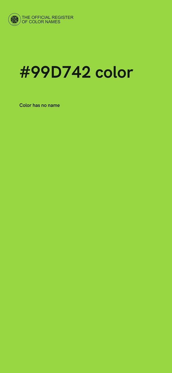 #99D742 color image