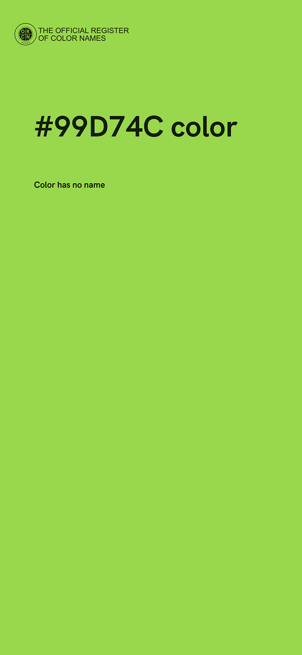 #99D74C color image