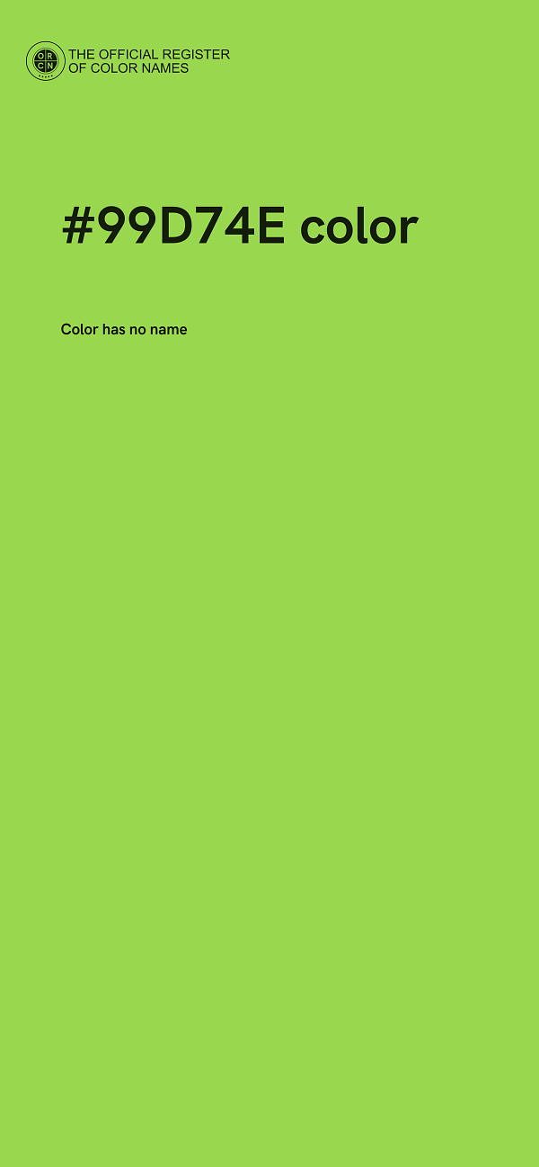 #99D74E color image