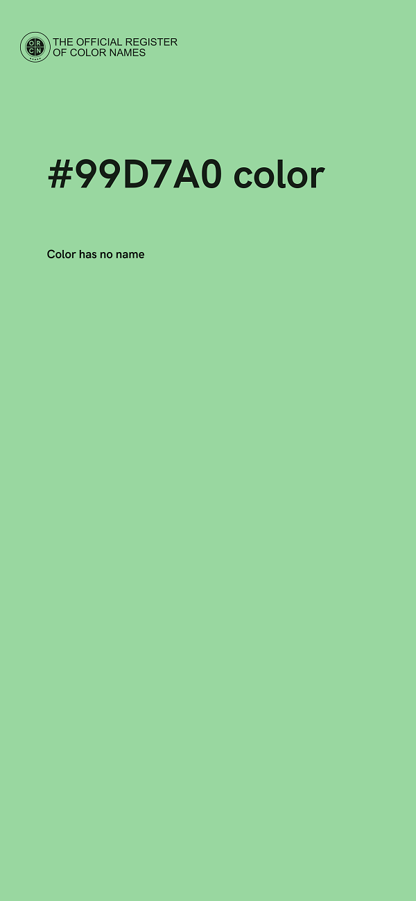 #99D7A0 color image