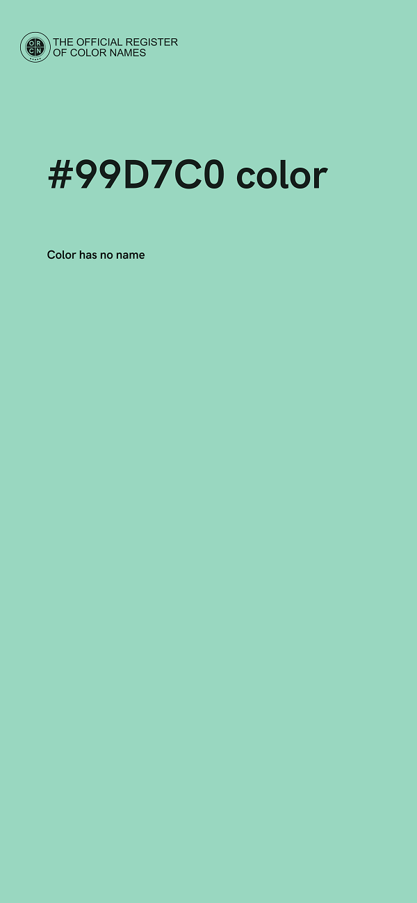 #99D7C0 color image