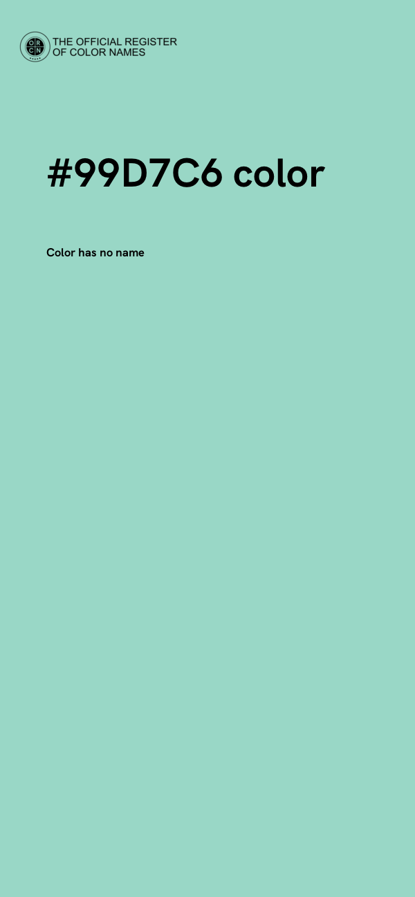 #99D7C6 color image