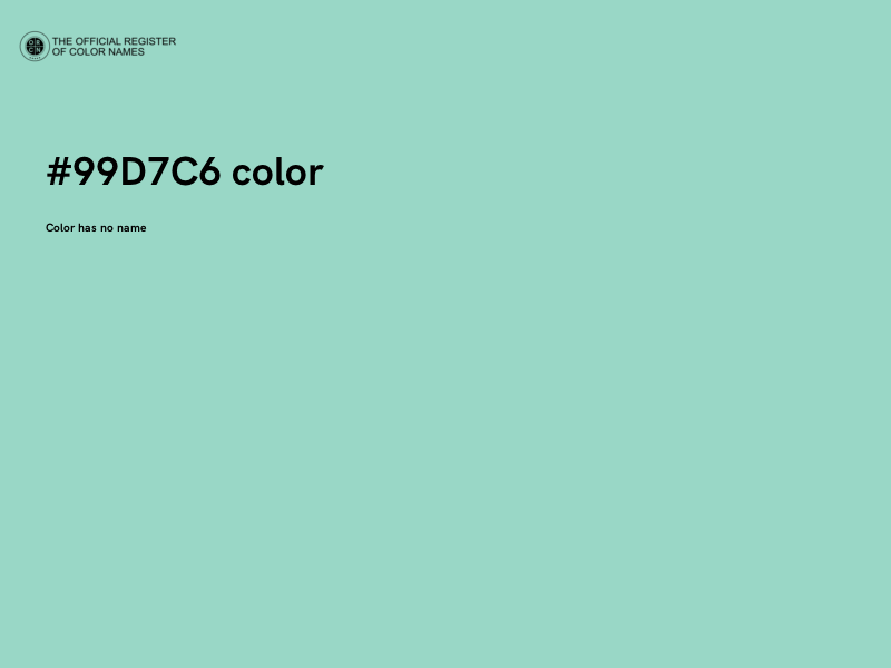 #99D7C6 color image