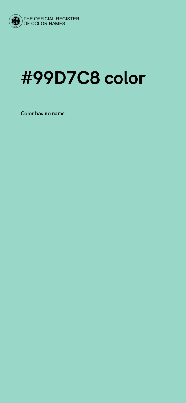 #99D7C8 color image