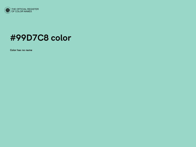 #99D7C8 color image