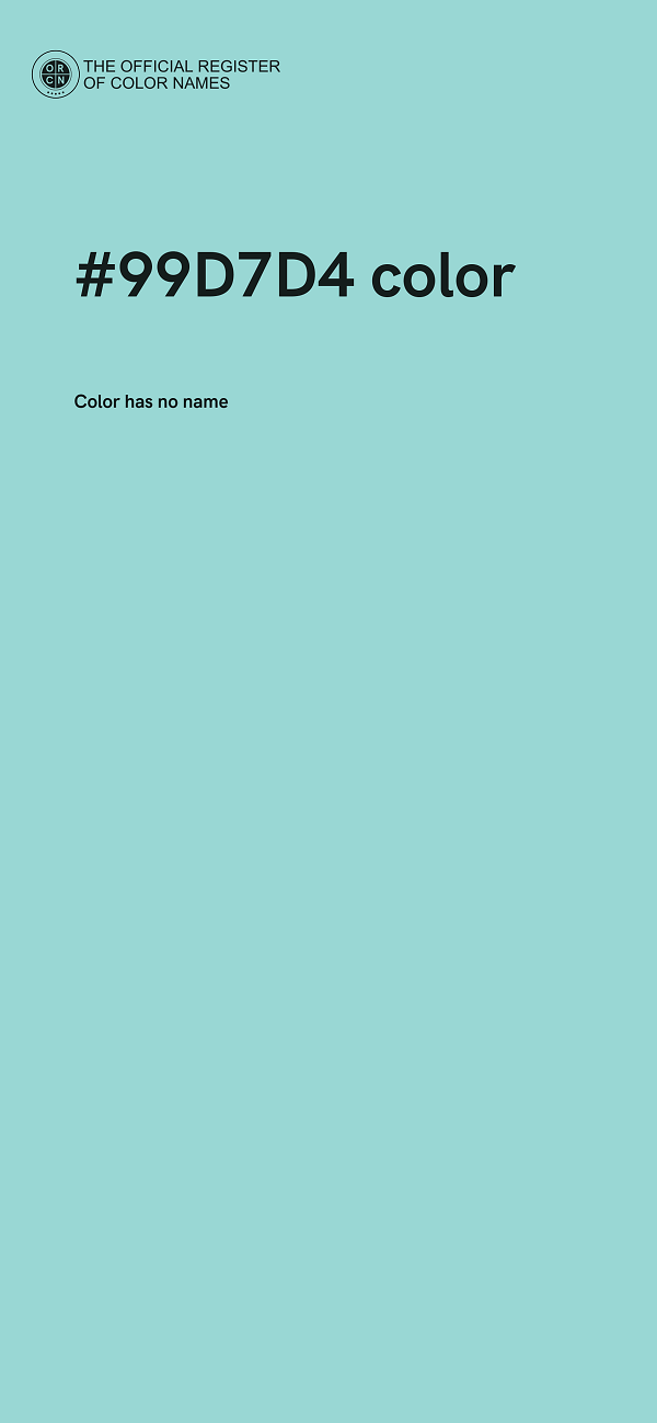 #99D7D4 color image