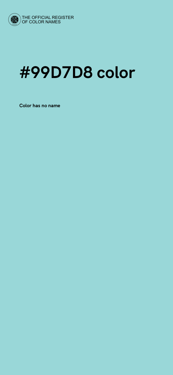 #99D7D8 color image