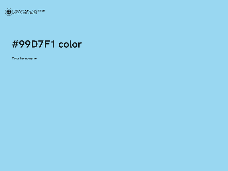 #99D7F1 color image