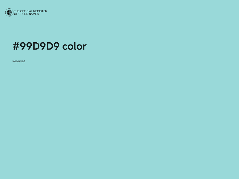 #99D9D9 color image