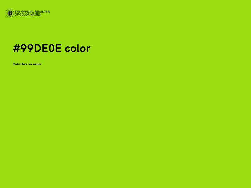 #99DE0E color image