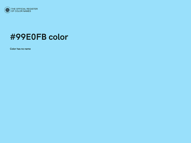 #99E0FB color image