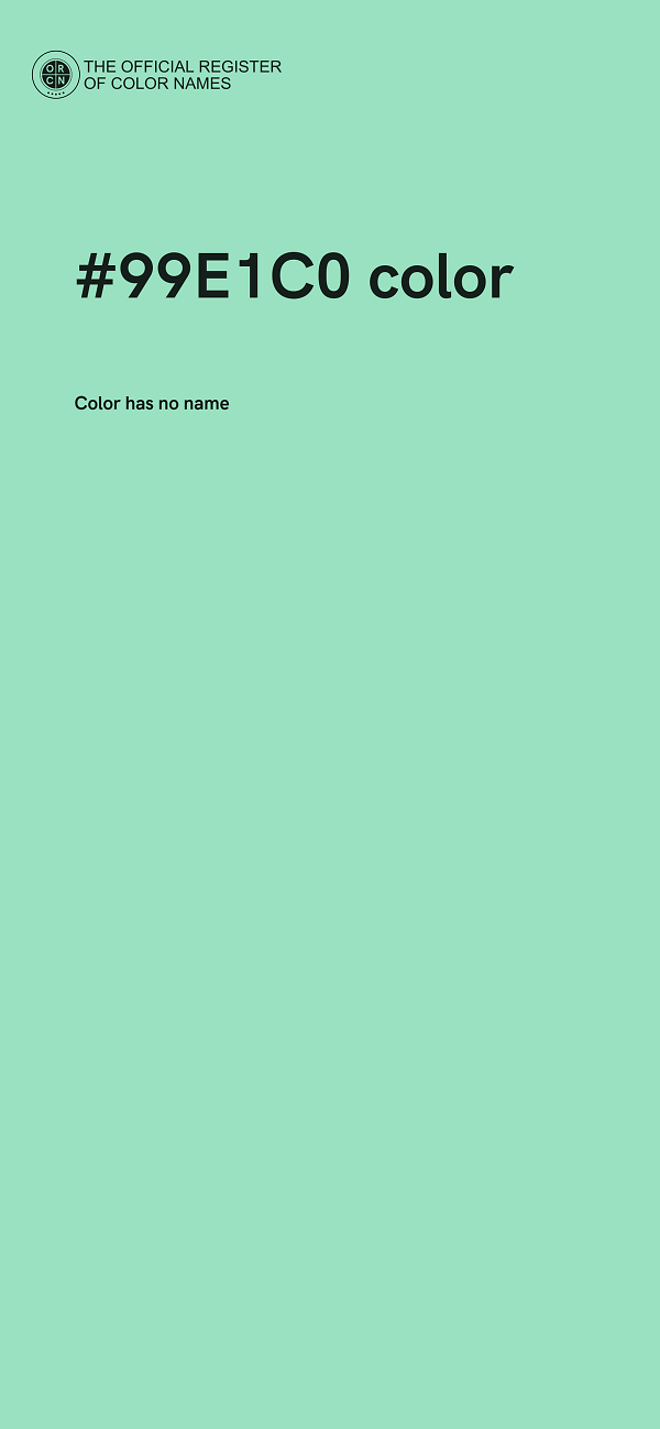 #99E1C0 color image