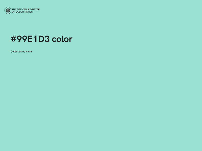 #99E1D3 color image