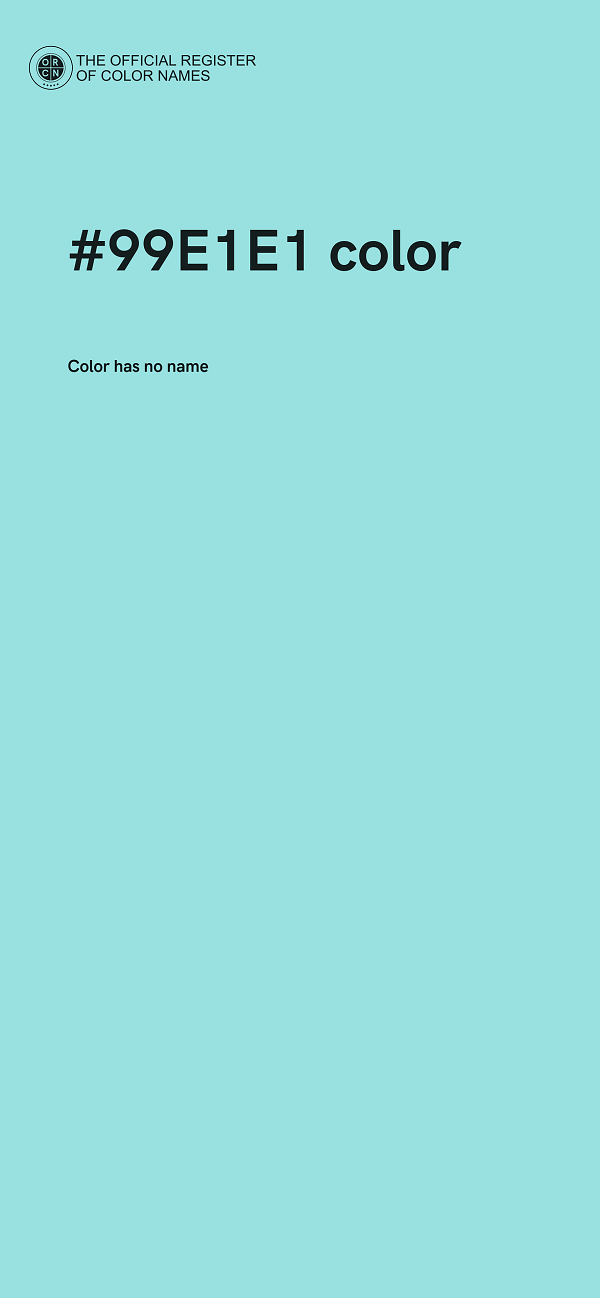 #99E1E1 color image