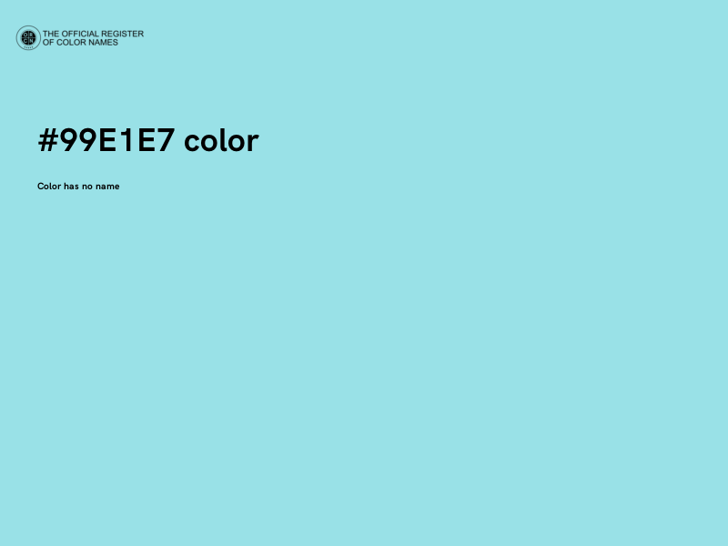 #99E1E7 color image