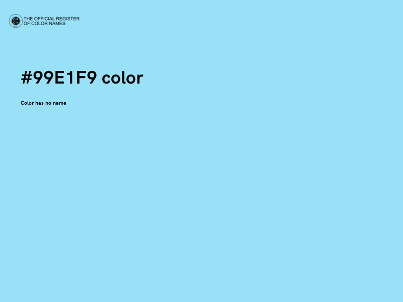 #99E1F9 color image