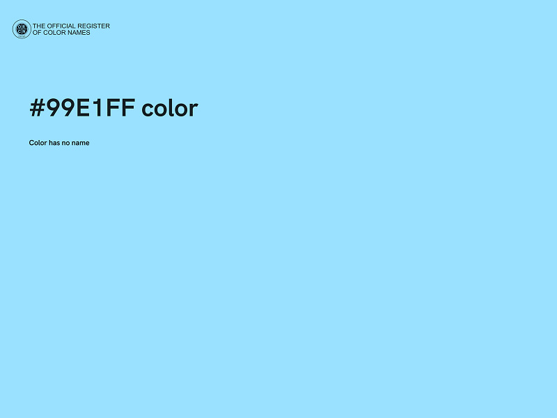 #99E1FF color image