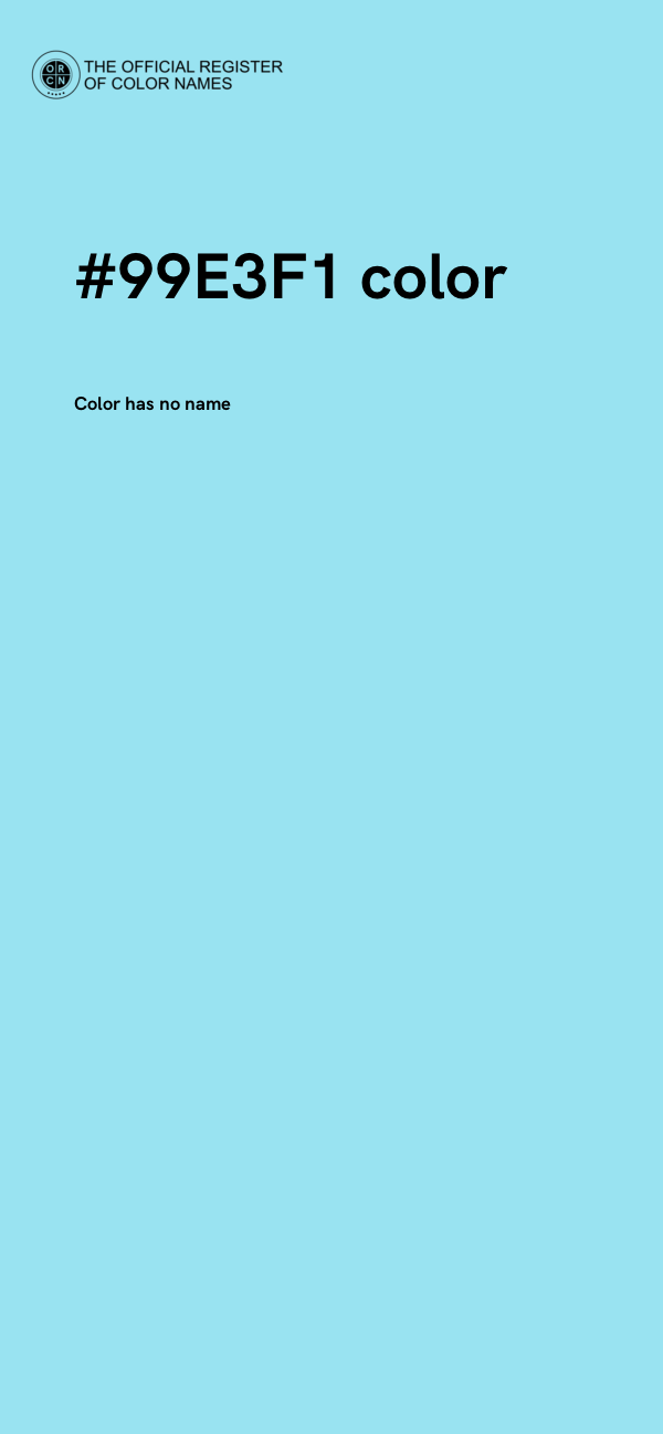 #99E3F1 color image