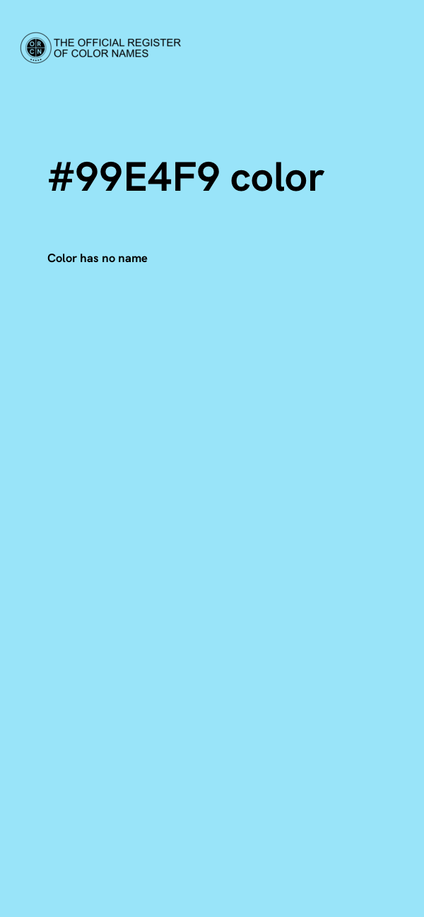 #99E4F9 color image