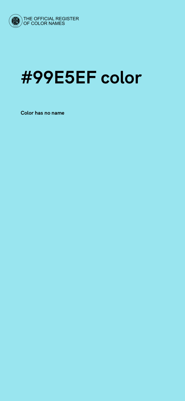 #99E5EF color image