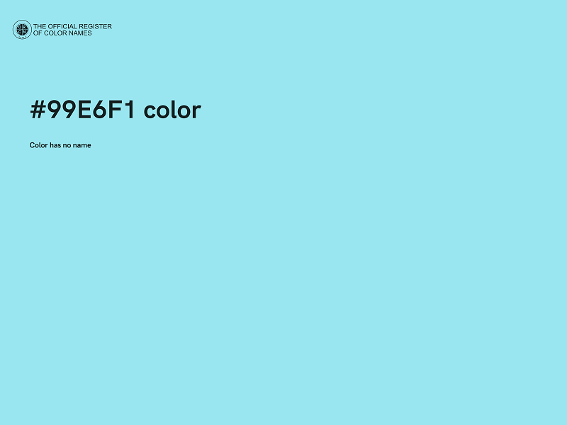 #99E6F1 color image