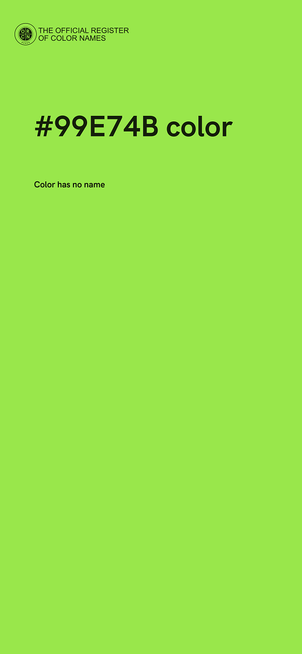 #99E74B color image