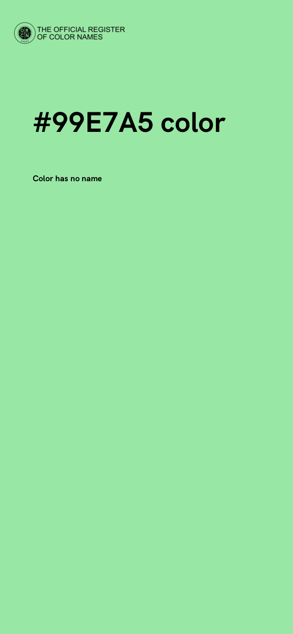 #99E7A5 color image