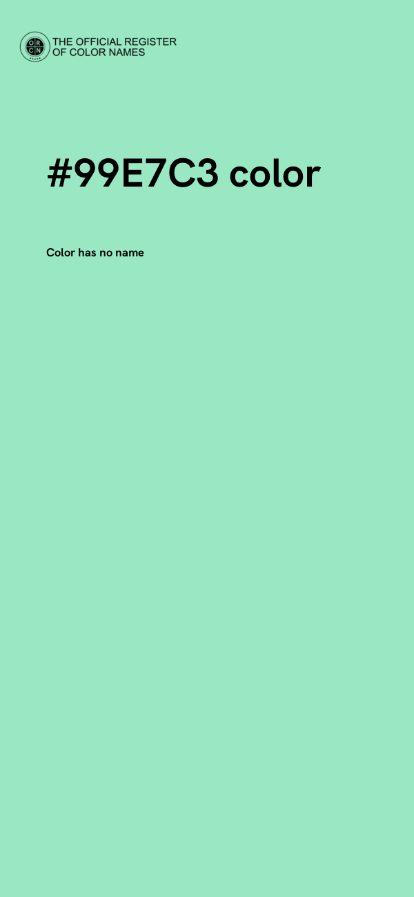 #99E7C3 color image