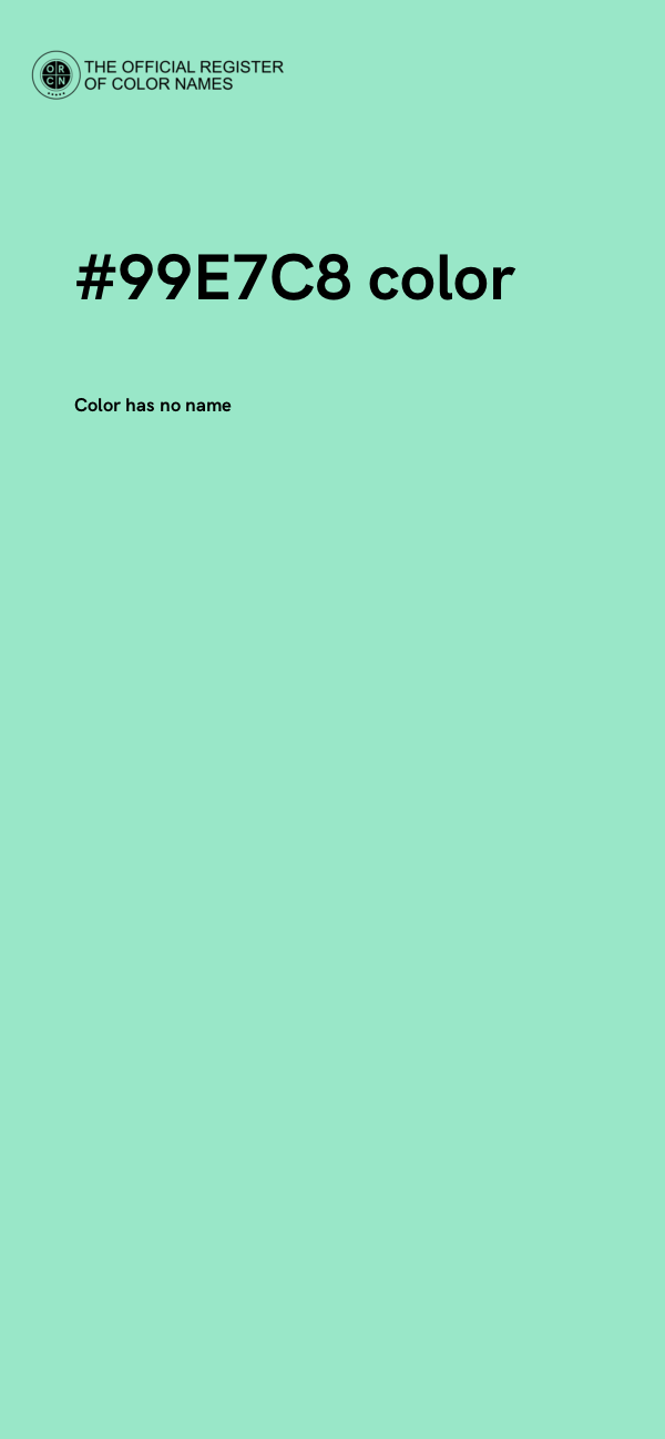 #99E7C8 color image