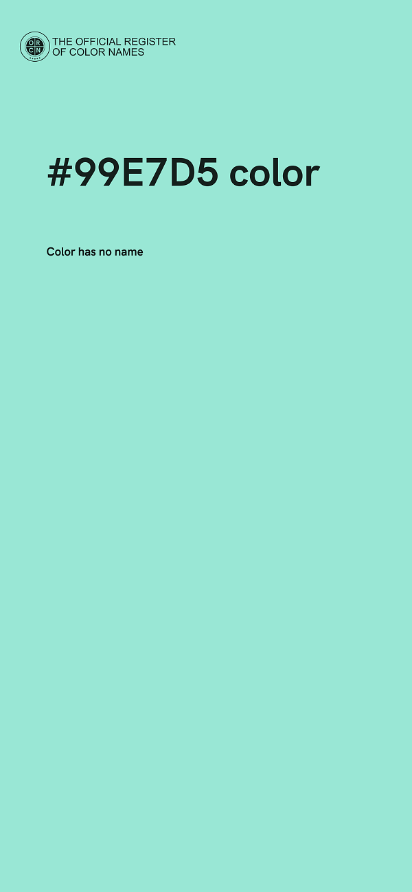 #99E7D5 color image