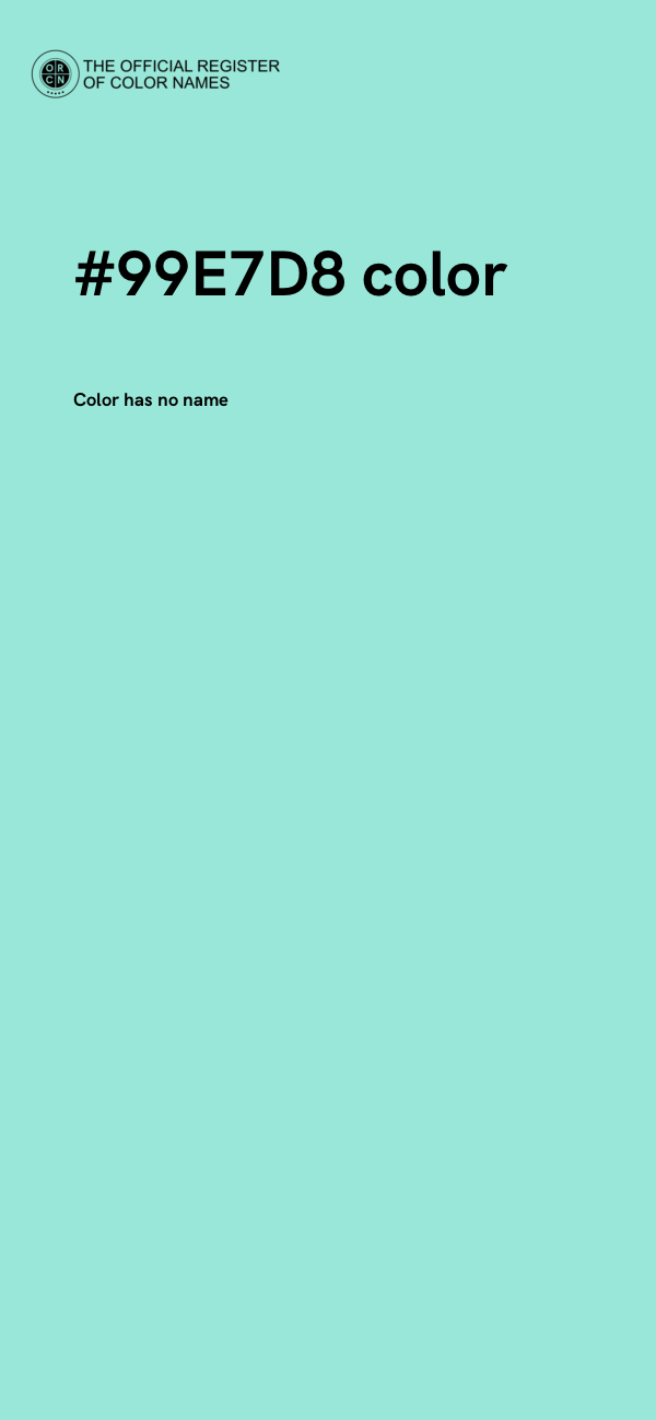 #99E7D8 color image