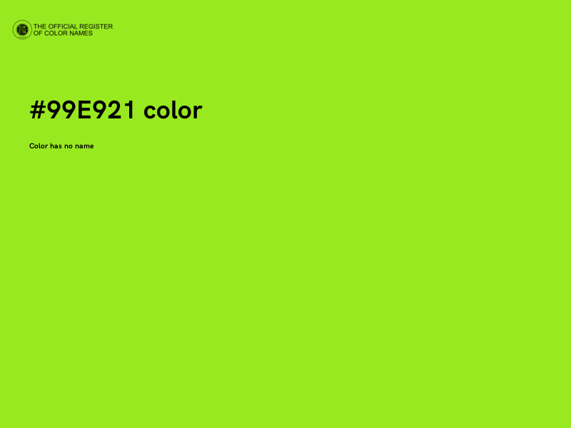 #99E921 color image