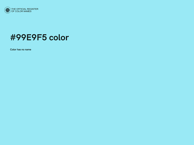 #99E9F5 color image