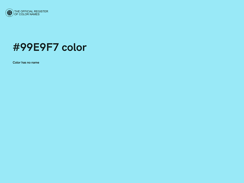 #99E9F7 color image